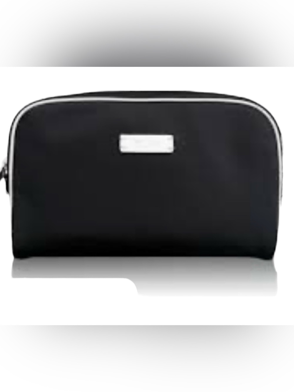 Tumi Voyageur Toulouse Black and White Nylon Travel Cosmetic Case
